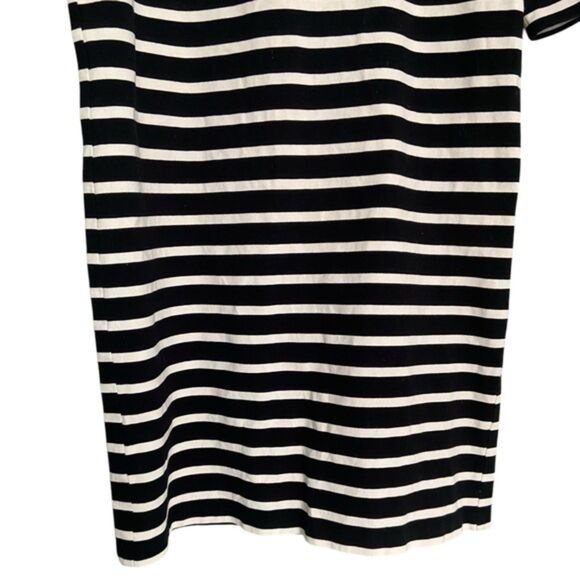 J Crew Striped Straight Fit Ruffle Short Sleeves Mini Dress Size Medium - Picture 5 of 9